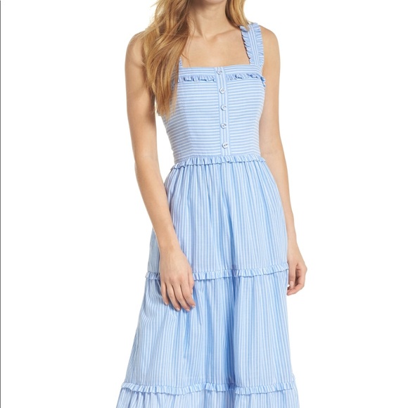 ❌SOLD❌Gal Meets Glam Courtney Rio Stripe Lawn Maxi - Picture 4 of 8